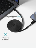 Kabel UltraLink 240W mag. 1,5m USB-C, černá