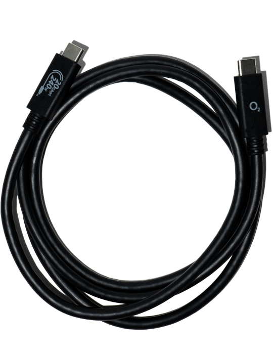 Kabel O2 USB-C x USB-C 1,2m ECO, černá