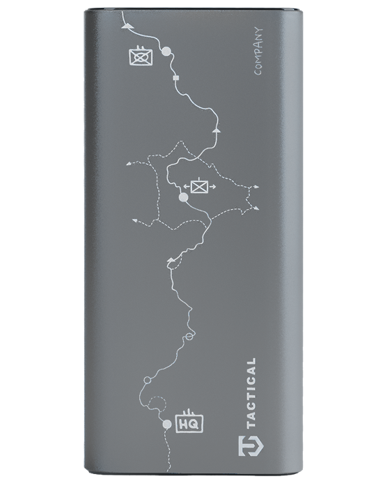 Powerbanka Tactical Squad Company 30W 10 000mAh, šedá