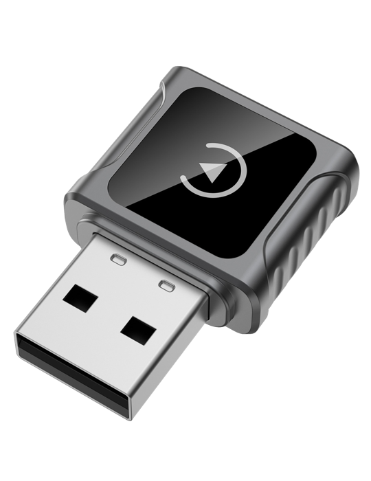 Carlink adapter Swissten pro Apple Carplay a Android Auto USB-A/C, stříbrná