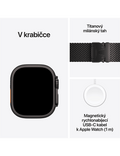 Apple Watch Ultra 4 GPS + Cellular 49mm, Titan černý/černý tit. milánský L