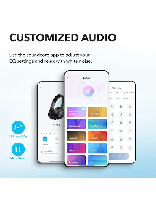 Bluetooth sluchátka Anker soundcore Q20i, černá