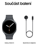 Hodinky Samsung Galaxy Watch 8 44mm LTE, šedá