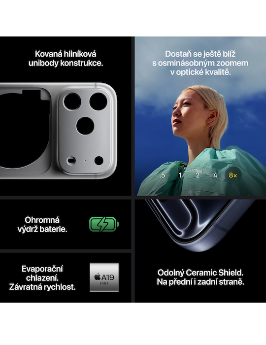 iPhone 17 Pro 5G 1TB, temně modrá