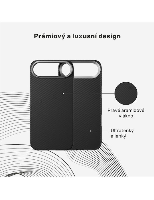Kryt Epico UNUM SlimAramid Mag+ pro iPhone Air, černá