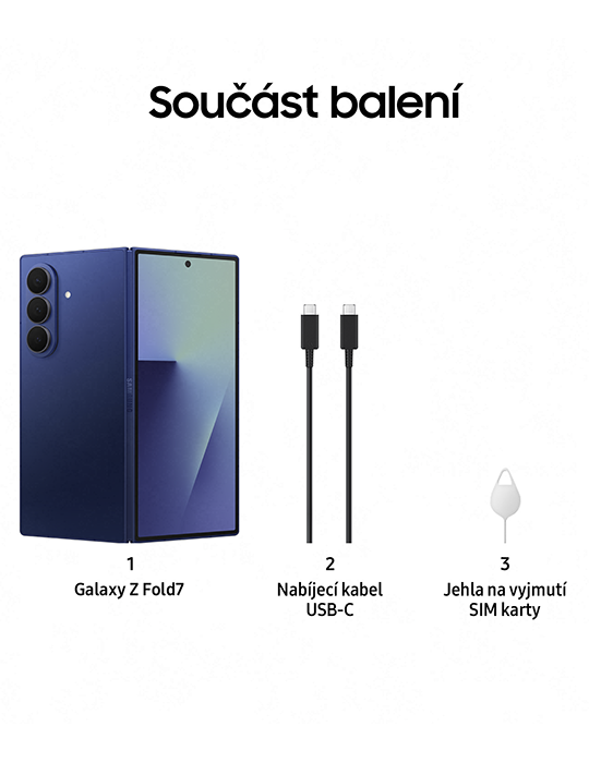 Samsung Galaxy Z Fold7 5G 512GB, modrá