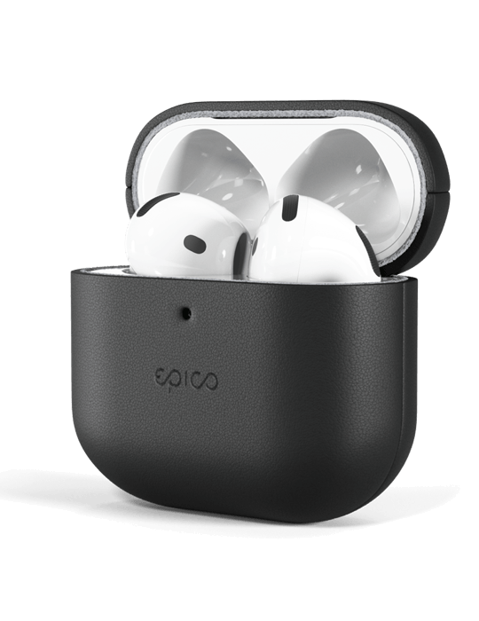 Pouzdro kožené pro AirPods 4/4 s ANC, černá