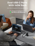 Nabíječka do sítě Anker 140W, 3xUSB-C, 1xUSB, šedá