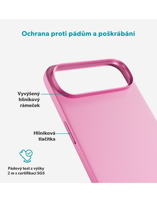 Kryt Epico Silicone Pro Mag+ iPhone Air Qi2 & Magsafe kompatibilní, růžová