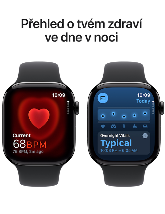 Apple Watch Series 10 GPS + Cellular 42mm klavírně černé hliníkové pouzdro, klavírně černá - černý sportovní ř. M/L
