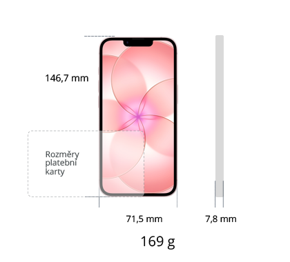 iPhone 17e 256GB 5G, jemně růžová