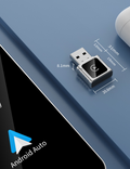 Carlink adapter Swissten pro Apple Carplay a Android Auto USB-A/C, stříbrná