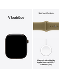 Apple Watch Series 12 GPS + Cellular 46mm, Hliník tm. bronz./olivový sport M/L