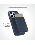 Peněženka Epico Mag+ Leather Wallet, modrá