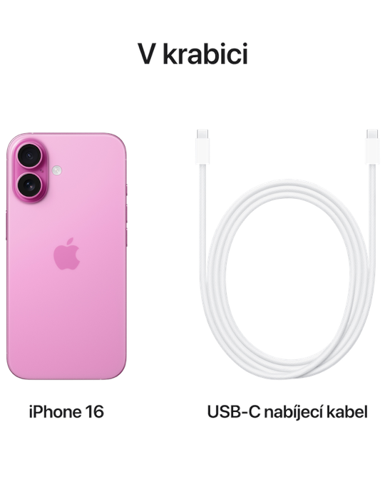iPhone 16 256GB 5G, růžová