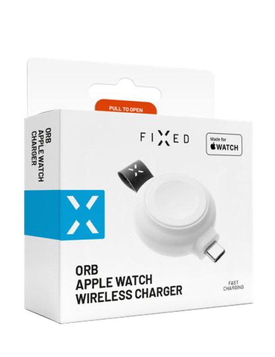 Nabíječka FIXED Orb pro Apple Watch s rychlonabíjením, bílá
