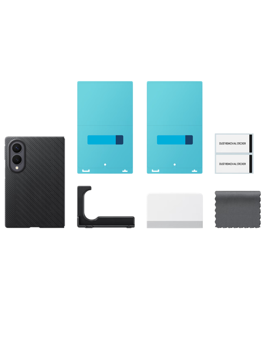 Kryt Carbon s magnetickým úchytem pro Samsung Galaxy Z Fold 8, černá