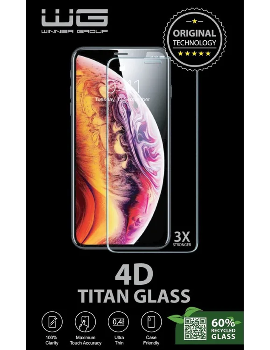 Sklo 4D FG iPhone 18 Pro Max, čirá