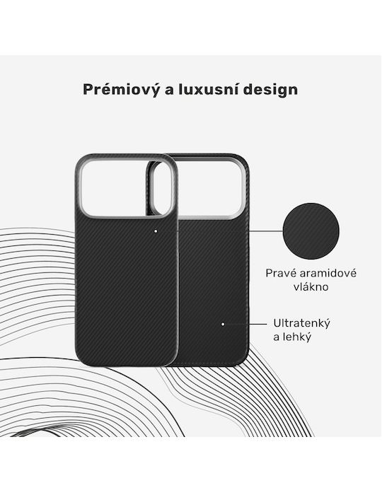 Kryt Epico UNUM SlimAramid Mag+ iPhone 17 Pro/18 Pro, černá