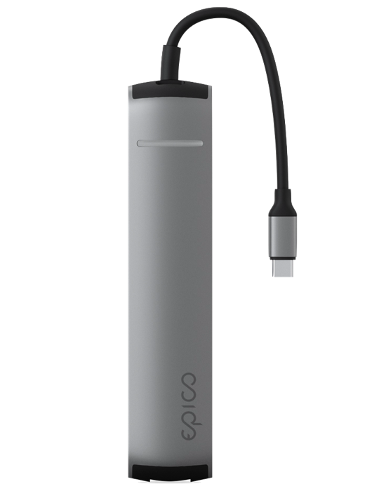Kabelový HUB USB-C 6v1 s HDMI/Ethernet, vesmírně šedá