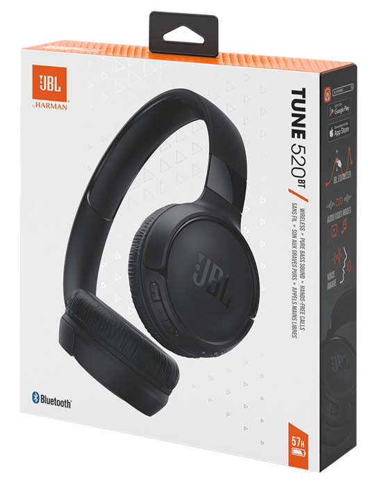 Sluchátka JBL Tune 520BT, černá