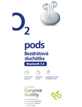 Sluchátka O2 pods, bílá