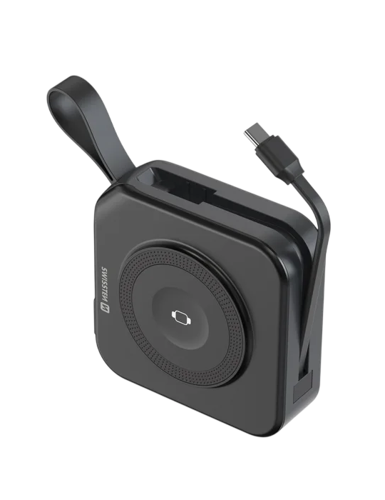 Powerbanka Swissten All-in-one Pro s výměnnými vidlicemi (USA,EU,UK) 10 000 mAh 20W, černá