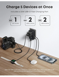 Nabíjecí stanice Anker Nano 20W 2xUSB-C, 2xUSB, s adaptéry pro zásuvky UK/US/AU/EU, černá