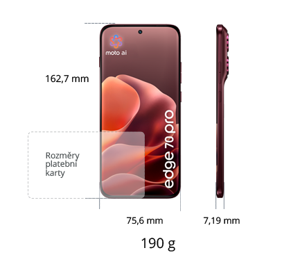 Motorola Edge 70 Pro 5G 256GB, modrá