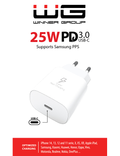 Nabíječka WG USB-C 25W Power Delivery, bílá