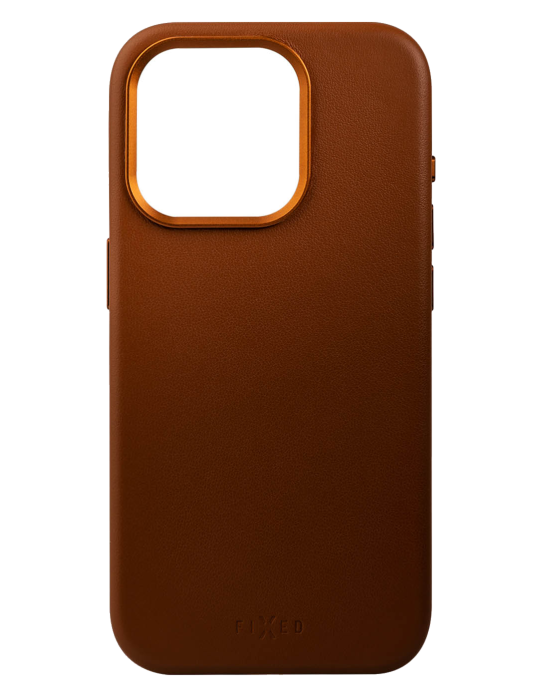 Kryt z pravé kůže FIXED MagLeather Apple iPhone 15 Plus, hnědá