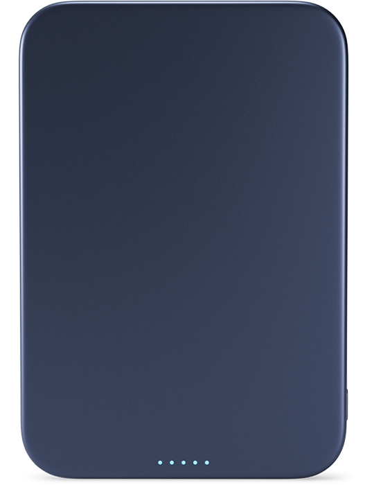 Hliníková bezdrátová powerbanka Slim Qi2 5000mAh Mag+ EM51, modrá
