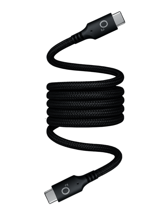 Kabel O2 USB-C x C 1,2m magnetický, černá