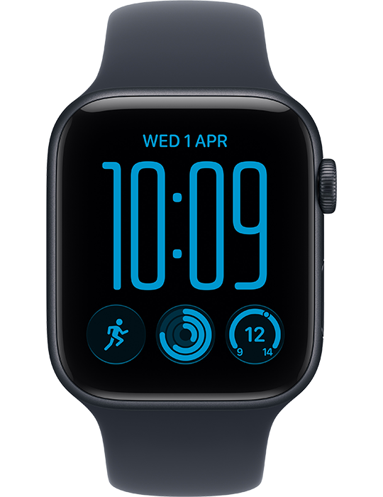 Apple Watch SE 3 GPS 44mm, Hliník temně ink./námořn. mod. sport M/L