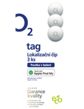 Lokalizační čip O2 tag pro Apple 3ks, bílá