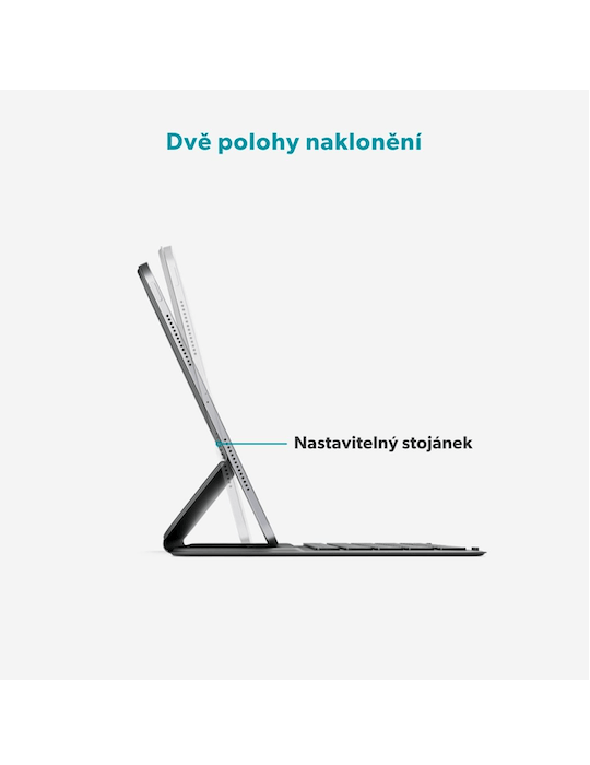 Epico UltraBoard plochá klávesnice s pouzdrem EK20 iPad Pro 11" (1.-4. gen)/Air 10,9" (A14-M1)/Air 11" (M2-M4) - CZ - šedá (O2), šedá