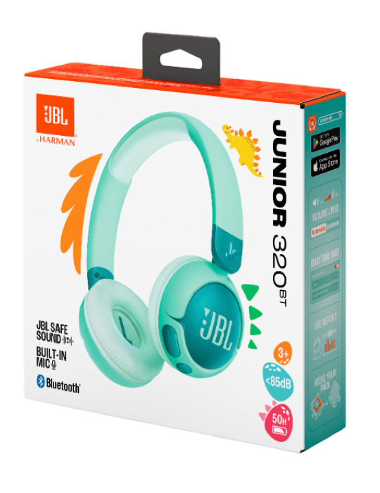 Dětská sluchátka JBL JR320BT, zelená