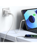 Kompaktní iPEAX GaN nabíječka 25W s USB-C PD/PPS a USB-A, bílá