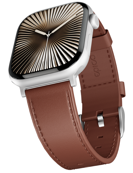 Řemínek Apple Watch Leather 42/44/45/46/49, hnědá