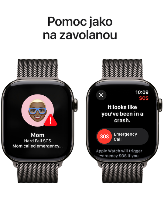 Apple Watch Series 10 GPS + Cellular 46mm břidlicově šedé titanové pouzdro s břidlicově šedým Milánským tahem M/L, břidlicově šedá - Milánský tah M/L