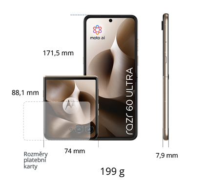 Motorola Razr 60 Ultra 5G 512GB, hnědá