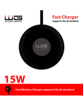 Bezdrátová nabíječka WG Fast Charger 15W, černá