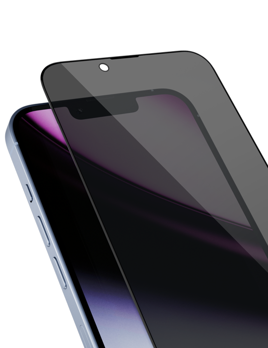 Sklo Epico Privacy 3D DF iPhone 14 Pro Max/15 Plus/16 Plus, Ultra-široké krytí s jednokrokovým aplikátorem proti prachu, čirá