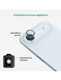 Ochranné sklo na čočky fotoaparátu iPhone 17 Pro a 17 Pro Max, čirá
