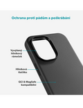 Kryt Epico Leather Pro Mag+ iPhone 17 Qi2 & Magsafe kompatibilní, černá