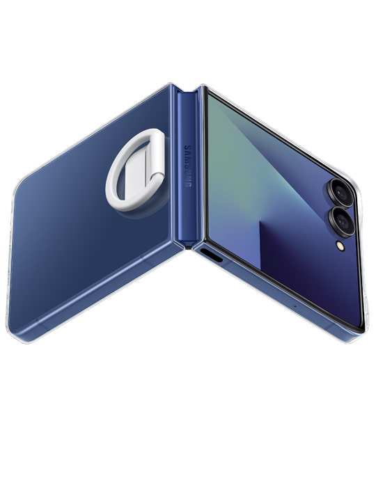 Kryt s držákem na prst Samsung Galaxy Z Flip7, transparent