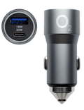 O2 nabíječka do auta 38W USB-C + USB-A, černá