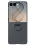 Kryt Silicone Ring Magnet pro Samsung Galaxy Z Flip, šedá