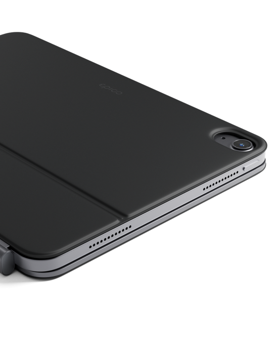 Tenká hliníková klávesnice s pouzdrem EK40 pro Apple iPad 10,9" (2022)/11", černá