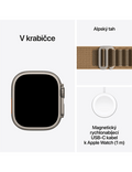 Apple Watch Ultra 4 GPS + Cellular 49mm, Titan přírodní/poušt. oranž. alpský S
